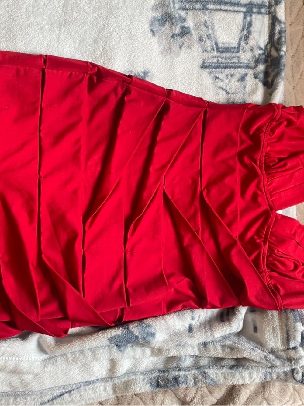 Nikibiki Red Strapless Ruched Bodycon Dress